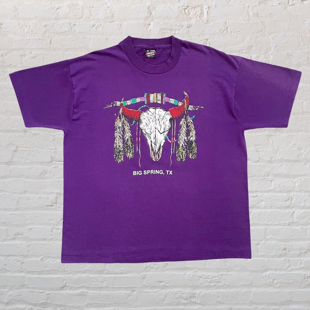Vintage 90's Big Spring Texas shirt size XL Bull Head